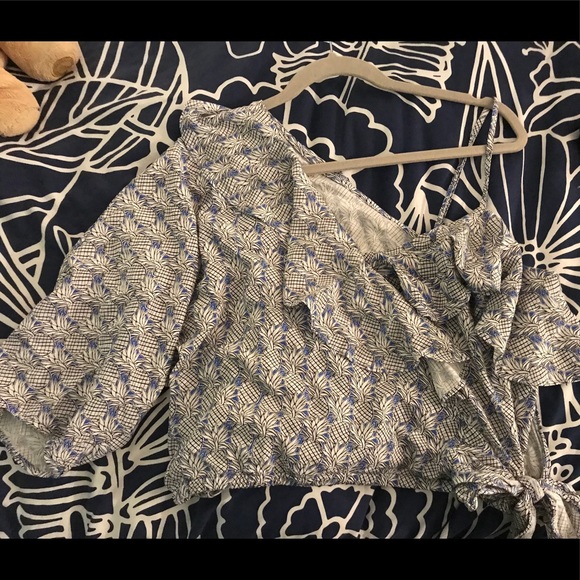 Anthropologie Maeve 1 Shoulder Pineapple Shirt NWT - Picture 5 of 7